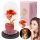 Cool, funny gadgets Eternal rose in glass, red glowing LED, Valentine's Day gift