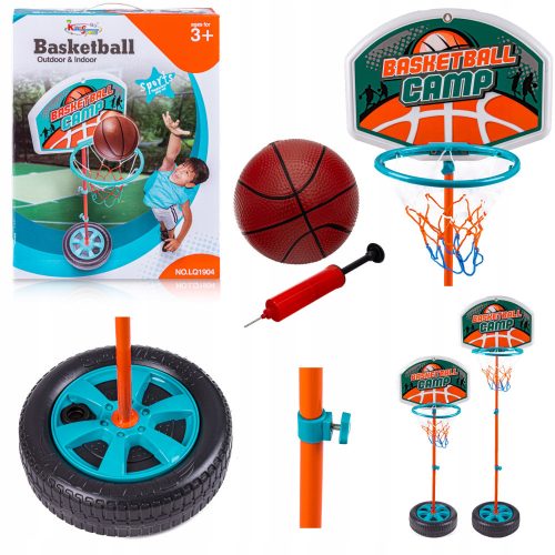 Basketball set, ball pump needle, basketball, height adjustable