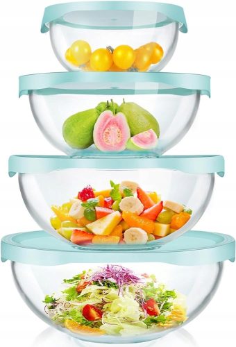 Kitchen Bowls 4 GLASS CONTAINERS with lids, DISHWASHER BOWL