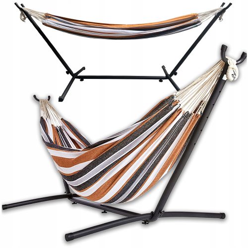 Garden and Terrace Hammocks Carruzzo Hammock without Bar, Beige and Brown, 240 kg, 275 x 150