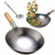 Wok (frying pan) Emro Aziatica 6088098 Wok silver 40 cm + Pronett XJ3513 Schöpfkelle silver 52 cm