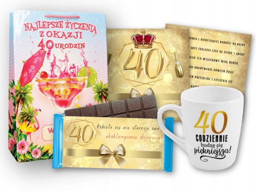  A unique 40th birthday GIFT for a woman, mother – mug, chocolate