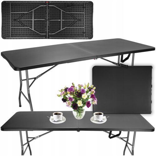 Tables et chaises de jardin pour la terrasse Table en plastique Gotel table traiteur noire