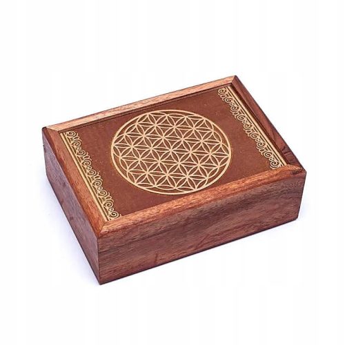  Tarot card box with engraved flower of life