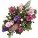  Grave decoration, cemetery bouquet, pink and purple