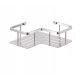 Bathroom shelves corner shelf Stella 16.060 7x20 cm silver