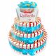  3-tier cake set with Kinder chocolates and Raffaello Birthday gift