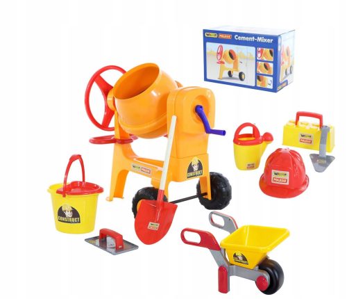 Wader-Polesie set concrete mixer with trailer hitch and accessories 8 pcs.