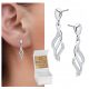  Silver 925 hanging earrings WITH ZIRCONS AS A GIFT FREE ENGRAVING