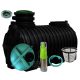Rainwater collection tank - Rainwater tank 3000 l 170 x 140 cm black
