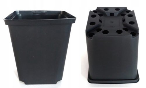  Zoigarden flowerpot 11 cm x 11 x 12 cm, black plastic