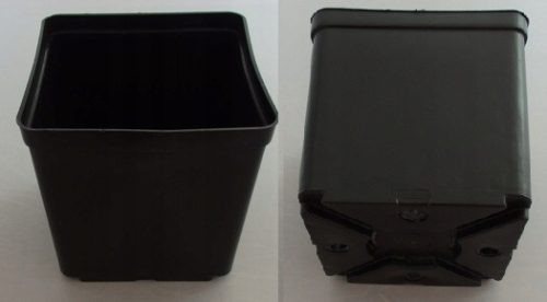  Zoigarden flowerpot 13 cm x 13 x 13 cm diameter 13 cm plastic black