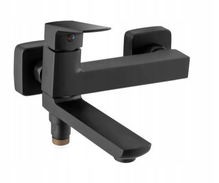 Single-lever wall-mounted bath and shower faucet Ferro VITTO VerdeLine black