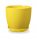  Polnix flowerpot, 15 cm x 15 x 14 cm, diameter 15 cm, ceramic in yellow and gold tones