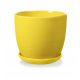  Polnix flowerpot, 15 cm x 15 x 14 cm, diameter 15 cm, ceramic in yellow and gold tones