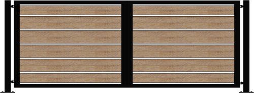 Doors and Gates GARD Double-leaf gate 400x150cm D220 GOLDEN OAK