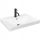 Rea Mandy rectangular washbasin, recessed into the worktop