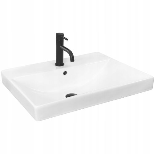 Rea Mandy rectangular washbasin, recessed into the worktop