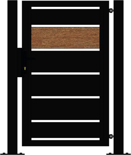 Openwork entrance gate multiple fence gate 100 x up to 150 black