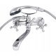 Focus Sanitar two-handle wall-mounted bath and shower mixer, chrome