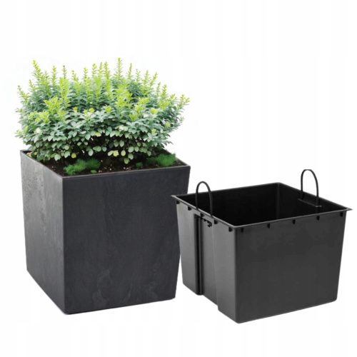  Flowerpot Lamela 30 cm x 30 x 30.5 cm diameter 30 cm plastic black