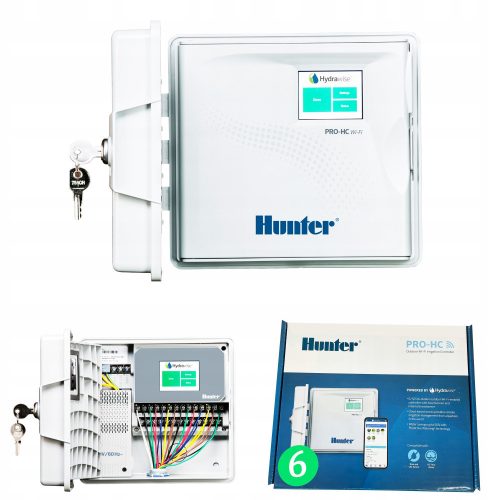 Door and gate controls Hunter PHC PHC601E Irrigation controller 6 sections external WIFI HYDRAWISE
