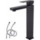 KENES floor-standing washbasin mixer, black