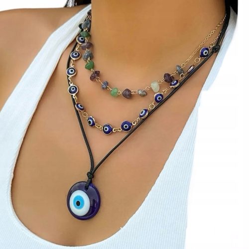  Turkish pendant chain necklace evil eye amulet gift amulet 105