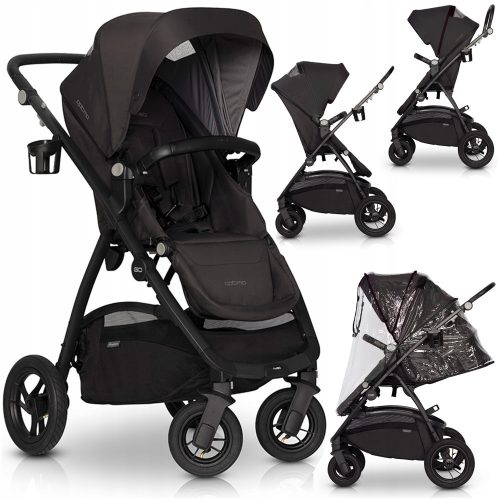  Stroller, reversible seat, inflated wheels, 0-22 kg, 4-way adjustable