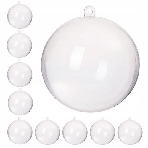  Transparent English balls 10 cm 10 pcs.