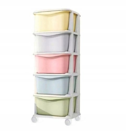  ORGANIZER container for toys on wheels WITH DRAWERS D500