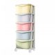  ORGANIZER container for toys on wheels WITH DRAWERS D500