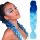  SYNTHETIC HAIR ARTIFICIAL FOR BRAIDS DREADLOCKS EXTENSIONS BLUE OMBRE B45