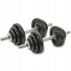  ADJUSTABLE CAST IRON DUMBBELLS SET 2x10KG BAR PLATES 20kg