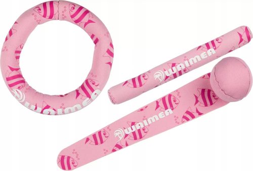 Diving set - baton, ring, band Waimea 52VL-ROZ pink