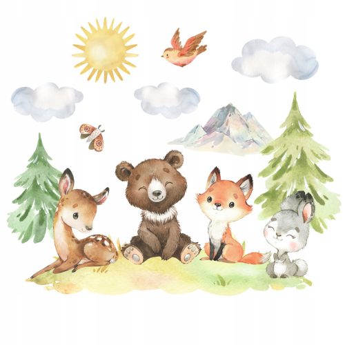  Wall stickers for children, forest animals, large, XL