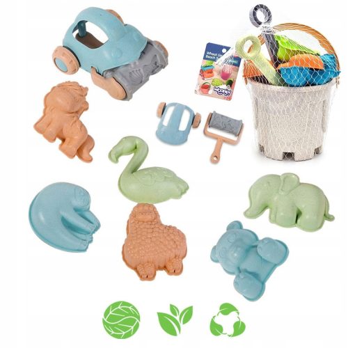 Woopie green sand set with bucket and car