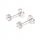  Silver earrings zircons 3 mm silver 925 zircon jets