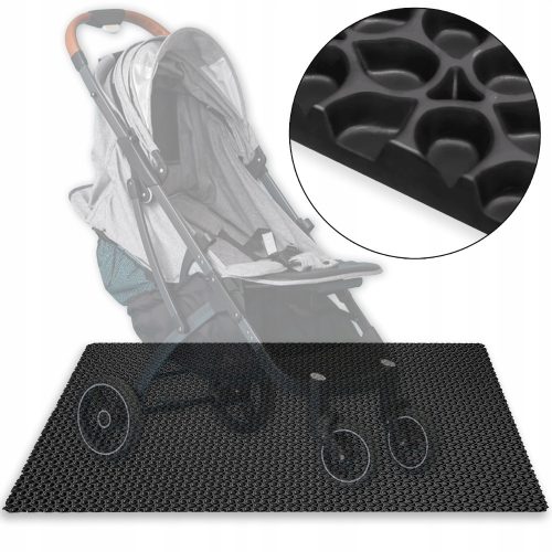  EVA mat, protective pad for stroller 100x70 - Black