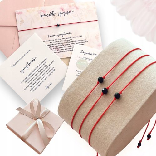  Happiness bracelet protective, red string BLACK TOURMALINE dayanka