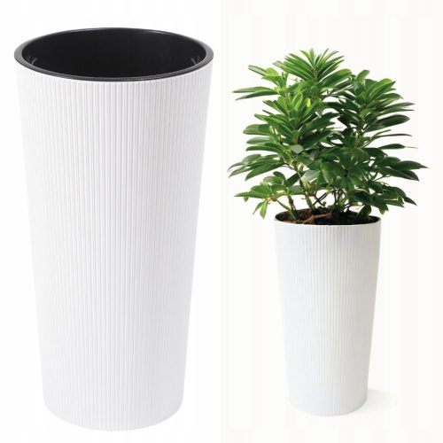  Flowerpot Lamela 47 cm x 25 x 46.6 cm diameter 25 cm plastic white