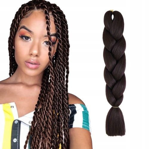  SYNTHETIC HAIR ARTIFICIAL FOR BRAIDS DREADLOCKS EXTENSIONS B. DARK BROWN #2