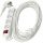 Berge Strip extension cable 10 m, 4 sockets, white