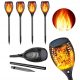  Solar lamp TORCH FLAME, black, 50 cm, 4 pcs.