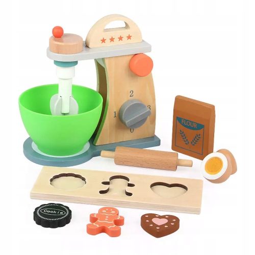  WOODEN MIXER BLENDER DOUGH SET HOUSEHOLD APPLIANCES KITCHEN