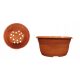  Zoigarden flowerpot, 21 cm x 22 x 10.3 cm, diameter 21 cm, plastic in brown and beige tones, terracotta