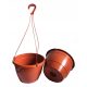  Zoigarden flowerpot, 23 cm x 23 x 15 cm, diameter 23 cm, plastic in brown and beige tones, orange tones, terracotta