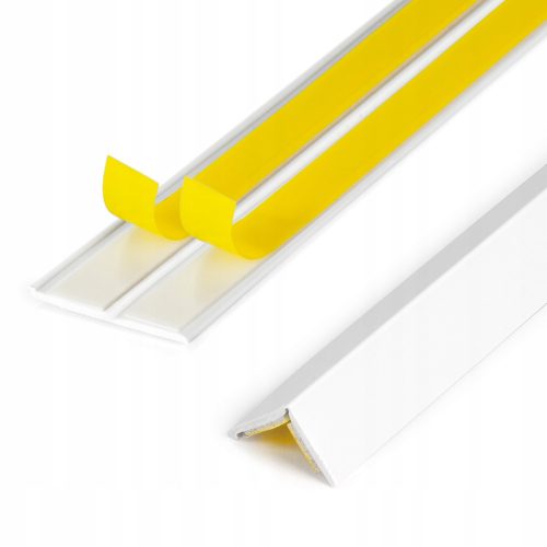 Self-adhesive cover strip 25x25 WHITE made of flexible PVC - 50 m