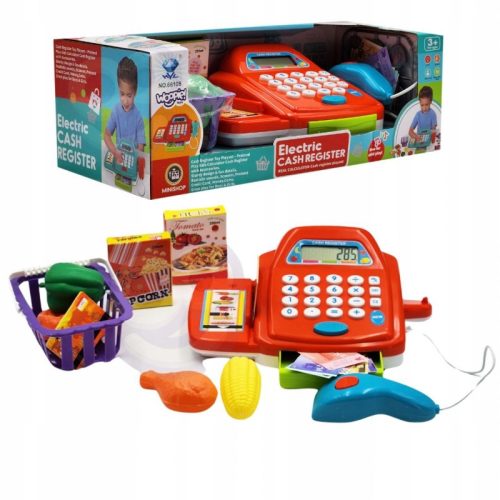  CASH REGISTER SHOP BASKET SUPERMARKET SCANNER STALL ACCESSORIES WOOPIE