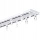  Curtain rod, aluminum ceiling rail, double, ALU, white frog prints, 200 cm